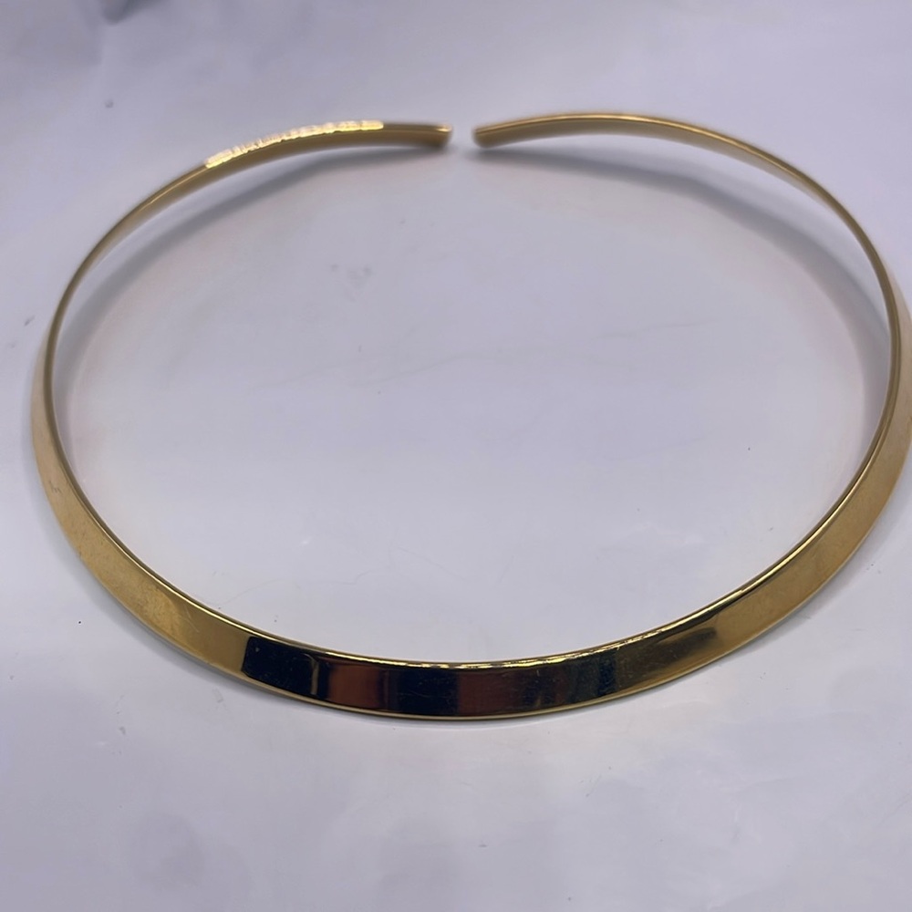 Minimalist gold tone Tourq necklace